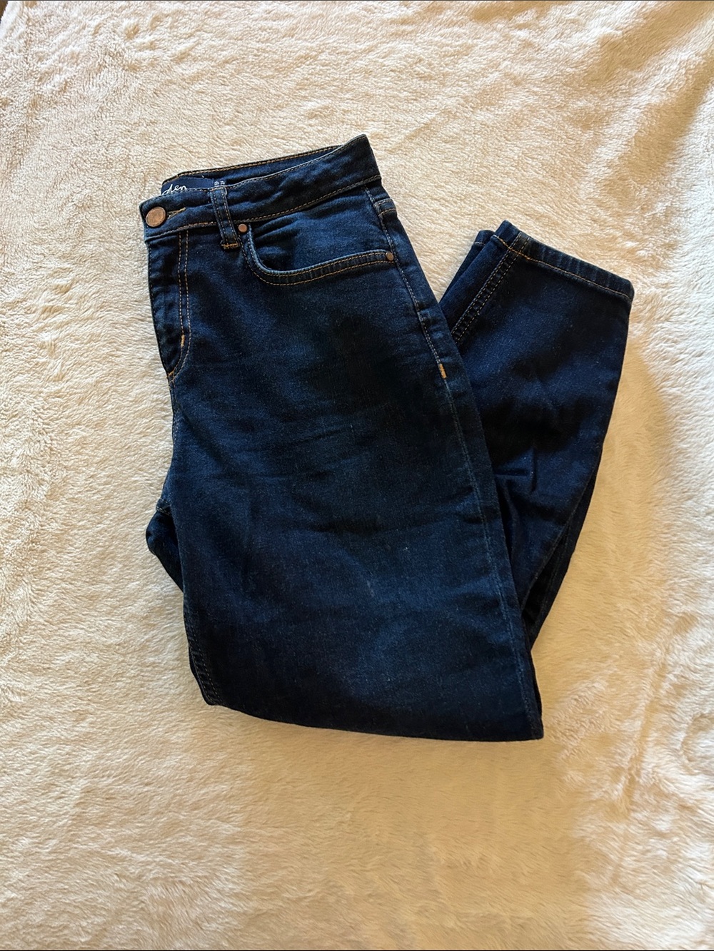 Boden Dark Indigo Cropped Ankle Jeans